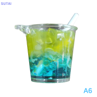 ?【Lowest price】SUTAI ถังน้ำแข็งสองสีเรืองแสงสุดสร้างสรรค์พร้อมหลอดเรซิ่นเครื่องประดับบ้านไฟฟลูออเรสเซนต์ตกแต่งโต๊ะแฟชั่น