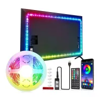 Bluetooth LED String Light TV Background RGB Smart Light Band Infrared Remote Control Outdoor Camping Home Decoration Lamp Tape