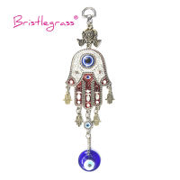 BRISTLEGRASS ตุรกี Blue Evil Eye Hamsa Hand Amulets Charms แขวนผนังจี้ลูกตุ้ม Blessing Protection Home Decor