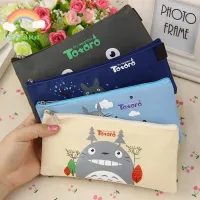 TINGTIAN น่ารัก Totoro การ์ตูน อะนิเมะ อุปกรณ์การเรียน ของขวัญสำหรับเด็ก กระเป๋าใส่ปากกา กล่องดินสอ