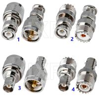 JX Store 2pcs RF Coaxial Adapter BNC Male Female to UHF Male PL259 SO239 Connector