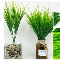 【DT】 hot  7-pronged lucky grass bouquet photography props living room decoration fake grass simulation green plants
