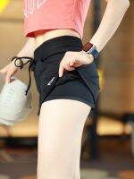 MASTER BUNNY 4MILLIONAIRES womens double-layer safety shorts drawstring cotton comfortable hip-hugging butt-revealing sports casual pants