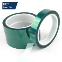 3-100mm*33M PET Green Film Heat Resistant High Temperature Insulation Electronics SMT panel Protection Insulation adhesive tape Adhesives Tape