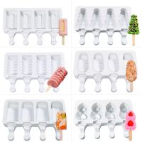 DIY Handmade Silicone Ice Cream Mold Eco-Friendly Popsicle Mold Mousse Dessert Freezer Juice Ice Cube Tray Barrel Maker Mold