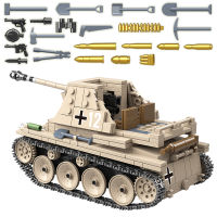 608PCS WW2 Military German Weasel tank Building Blocks Military Self propelled anti tank weapon Bricks Kids Toy For Children