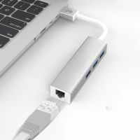 GXK21 USB 2.0โน๊ตบุ๊ค4 IN 1 USB3.0อะแดปเตอร์เชื่อมต่อสายการ์ดเน็ตเวิร์ก USB Gigabit ฮับ3.0ชนิดอุปกรณ์คอมพิวเตอร์ C กับ Rj45 RJ45อะแดปเตอร์เครือข่าย HUB Ethernet