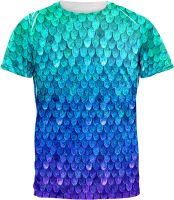 Halloween Mermaid Scales Costume All Over Mens T Shirt