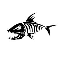 【cw】 Creative Marine FISH BONES Car Sticker Decals Fishbone Personality Motorcycle Car Stickers and Decals18cmx10cm