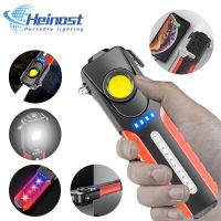 New COB Work Light Type-C Charging Multi-function Vehicle Inspection Light on Board Safety Hammer Flashlight Power Bank Function Rechargeable  Flashli