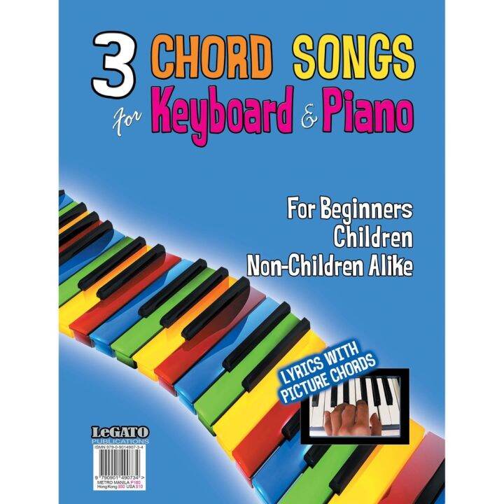 3 Chord Songs for Keyboard Piano Book Piano Book Piano Songbook Basic