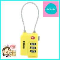 กุญแจรหัส SOLEX TSA 33W 31 MM สีเหลืองCOMBINATION PADLOCK SOLEX TSA 33W 31MM YELLOW **ของแท้100%**