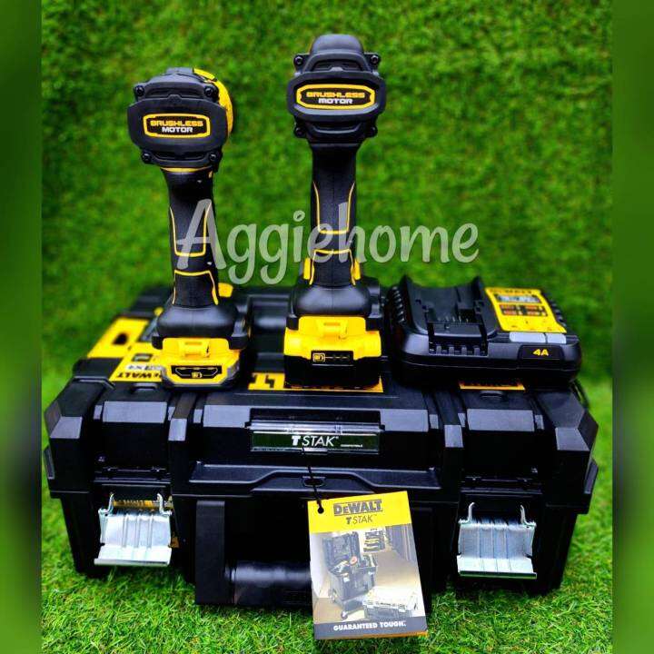 dewalt-ชุดสว่านไร้สายและไขควงกระแทก-รุ่น-dck2050p1e1t-b1-combo-pack-dc850-dcd805-พร้อมแบตและแท่นชาร์จ-ไร้แปรงถ่าน-สว่าน-ไขควง-จัดส่ง-kerry