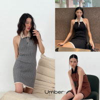 UMBER Collared Knit Mini Dress เดรสมินิ ผ้า Knit (มีให้เลือก 4 สี Grey/Brown/Black/Cream)