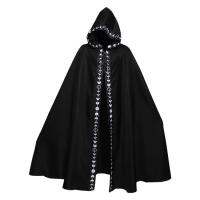 Halloween Cloak Halloween Costumes for Women Cape Halloween Black Hooded Cape Cloak Halloween Witch Party Vampires Witch Cosplay Accessories polite