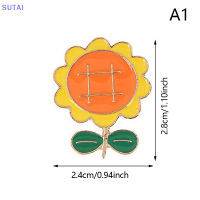 ?【Lowest price】SUTAI เข็มกลัดดอกไม้เข็มกลัดพืชจำลองเข็มกลัดดอกทานตะวันดอกซากุระกล้วยไม้เสื้อยกทรงเครื่องประดับเสื้อผ้าเข็มกลัด