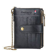 Portafoglio Uomo Portefeuille Homme Monederos Card Wallet Men Carteira Coin Purse Short Male Money Packet with Chain Billeteras