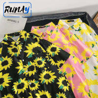 RUNAY เสื้อฮาวาย  เสื้อลายดอกเบญจมาศใหม่ การพักผ่อนที่ทันสมัยเนื้อผ้าคุณภาพสูง