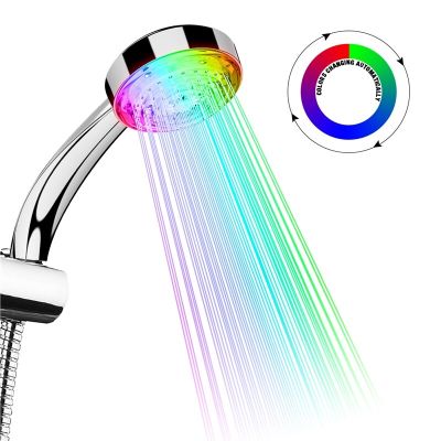 Color Changing Shower Head Led Light Glowing Automatic 7 Color Changing Automatic Handheld Water Saving Shower Bathroom Decor  by Hs2023