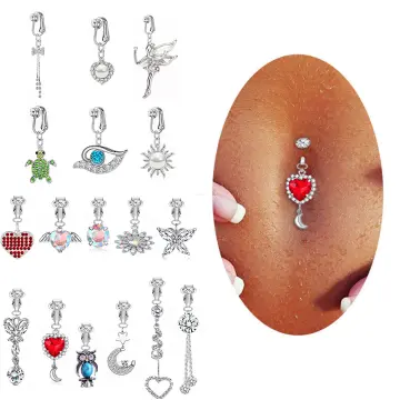 1pcs Fake Belly Piercing Navel Ring Clip on Belly Button Rings