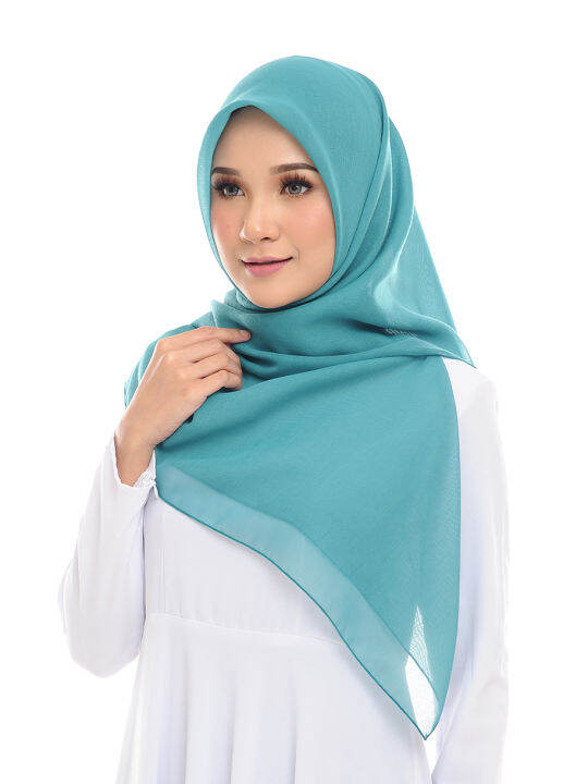 benang hijau instant shawl