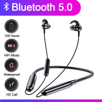 Wireless Headphones Bluetooth 5.0 Earphones 100Hour Playback For Apple Xiaomi Magnetic Neckband Sport Waterproof Headset