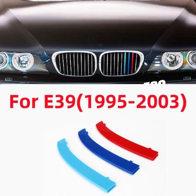 For BMW 5 Series E39 1995-2003 Car 3D M Styling Front Grille Trim Bumper Cover Strips Stickers External Decoration Accessories