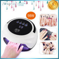 foreverlily เครื่องอบเล็บเจล98Wไดร์เป่าเล็บห42LEDs โคมไฟแต่งเล็บ20/60/90/120Sระบบตั้งเวลาจอแสดงผลแอลอีดีสำหรับเล็บ