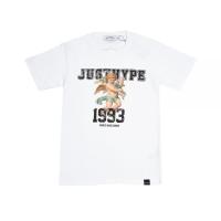 JUSTHYPE WHITE VARSITY CERUB T-SHIRT