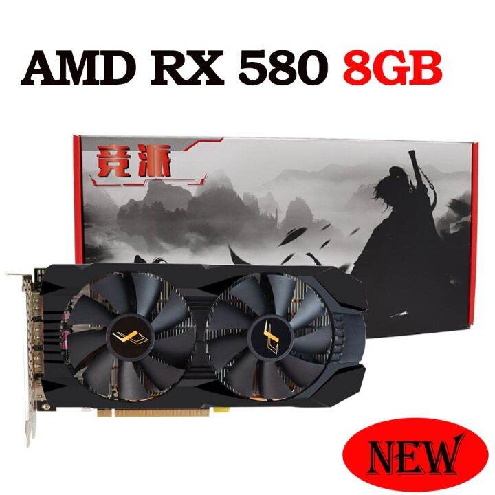 1 New AMD RX 580 8G GDDR5 256Bit 2048SP Graphics Cards For GPU Game