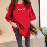 2033 Plus Size M-5XL Loose Tshirt  Perempuan Tops Lengan Pendek Murah Wanita Clothes