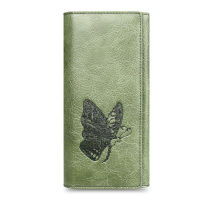 DICIHAYA Genuine Leather Women Wallet Long Purse Butterfly Embossing Wallets Female Card Holders Carteira Feminina Phone bag