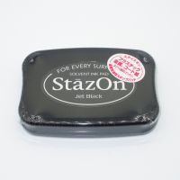 【Itian Pavilion】 Tsukineko InkPad ขนาดเต็ม StazOn Multi Surface Solvent Ink Pad Jet Black SZ 31สำหรับทุกญี่ปุ่น