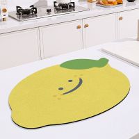 [COD] and cute cartoon heat insulation draining mat dish drying anti-drop countertop anti-scalding mat