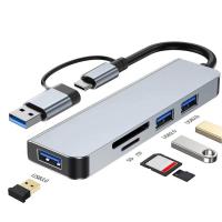 5 In 1 Type C USB Hub To USB 3.0 2.0 Dock SD TF Card Reader For MacBook IPad Pro Samsung PC USB Hubs