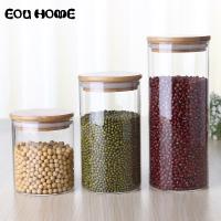 450/650/950ml Multipurpose Bamboo Lid Glass Airtight Canister Storage Bottles Jars Grains Tea Leaf Coffee Beans Candy Food Jar