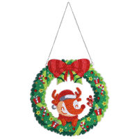 DIY 5D Diamond Painting Wreath Kit for Door Merry Christmas Home Special Shaped Drill Diamond Embroidery Kit Cross Stitch New