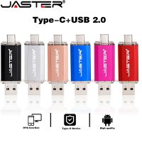 JASTER Hotsale Type-C USB 2.0 Flash Drive 64GB Waterproof Pen Drive 32GB 16GB Black Pendrive Memory stick U disk For smart phone