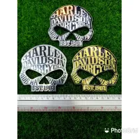 โลโก้แผ่นเพลทเหล็กหัวกะโหลก Harley Devidson 1ชิ้น