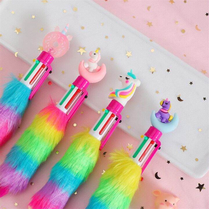 1pcs-cute-cartoon-unicorn-rainbow-ballpoint-pen-6-colors-student-gift-stationery-school-office-supply-papelaria-escolar-pens