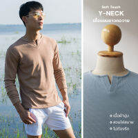 COD  ✸เสื้อยืดแขนยาวคอวาย Y-Neck long sleeve❇