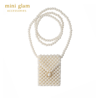 Miniglam Glam White Pearl Crossbody Bag - S กระเป๋าสะพายไข่มุกขนาดเล็ก