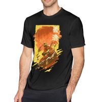 Attack Zenitsu T Shirt For Men 100% Cotton Funny T-Shirts Crew Neck Tees Short Sleeve Tops Printed