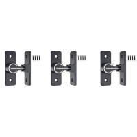 3X Barn Door Lock Hardware, 90 Degree Heavy Duty Gate Latches Flip Latch Safety Door Bolt Latch Lock 1 Pack