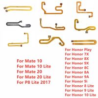 Tombol Home Sensor Pemindai Sidik Jari Pita Kabel Flex untuk Huawei Honor 7X 8A 8C 8 8X 9i 9 9A 9X 10 Lite Play Mate 10 20 Lite