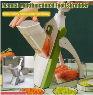 Buy Safe Slice Mandoline Slicer for Kitchen, Vegetable Slicer Cutter and  Chopper, Food Slice and Julienne for Vegetables Potato Fruit with  Container, Veggie Cutter with 3 Adjustable Blade Online Dubai, UAE