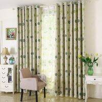 1pcs Flower ผ้าม่านกันแสง100% ผ้าหนา นุ่ม มีสายรัด Premuim Curtain Uv block ผ้าม่านกันuv ไม่มีรอยต่อ(1*2.5M)