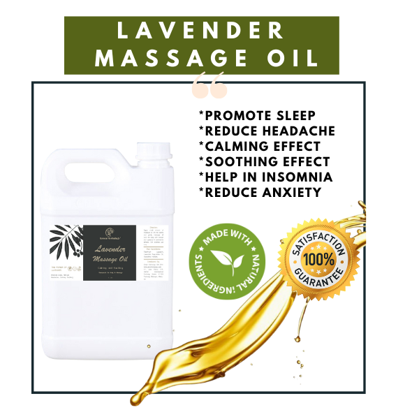 Lavender Massage Oil (Improves Sleep, Alleviates Headaches, Calming ...