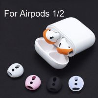 สำหรับ Apple airpods 1 2 ซิลิโคนป้องกันการสูญหายชุดหูฟังไร้สายบลูทูธกรณี ultra-thin ลื่นหูครอบคลุมหมวก-tn9