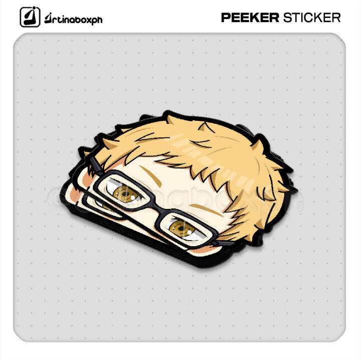 Kei Tsukishima Haikyuu Peeker Sticker Artinaboxph Lazada Ph 9911